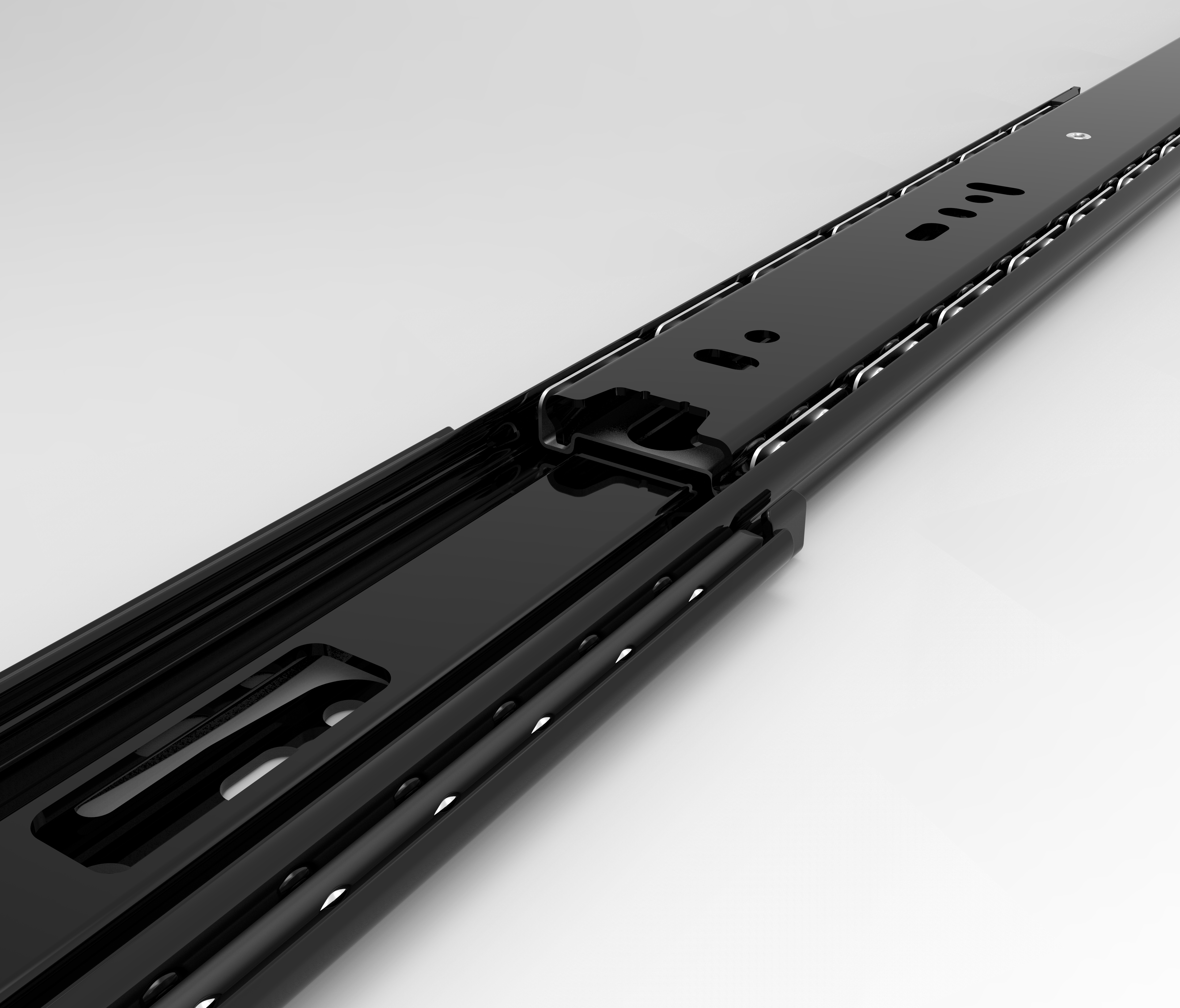 抽屉导轨结构3D图纸 Solidworks设计 附STEP